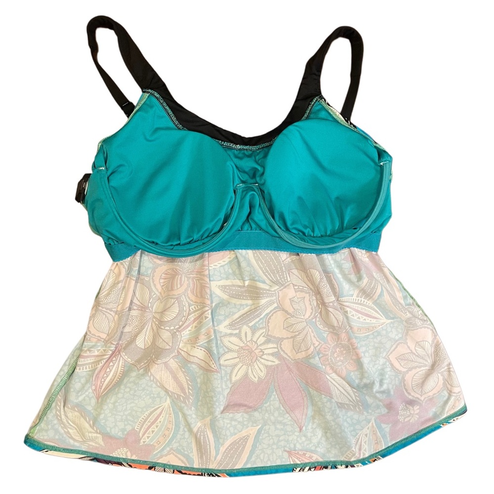 Coco Reef Tankini Top 38D – Bra-Sized Underwire Swim Top Safari Tropical Print - Picture 6 of 9